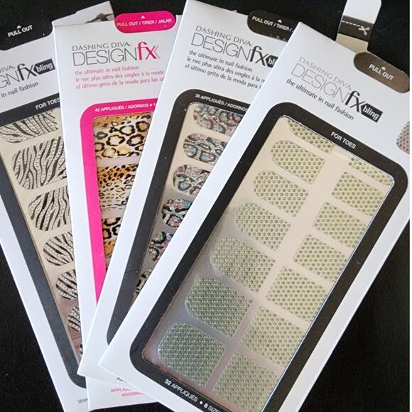 Dashing Diva Design FX Nail Appliques 4 pack the ultimate in nail fashion - Picture 1 of 9